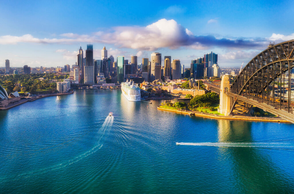 Photo of major Sydney landmarks, including the Opera House, Circular Quay and the Harbour Bridge. This is the home of our Sydney writing courses.