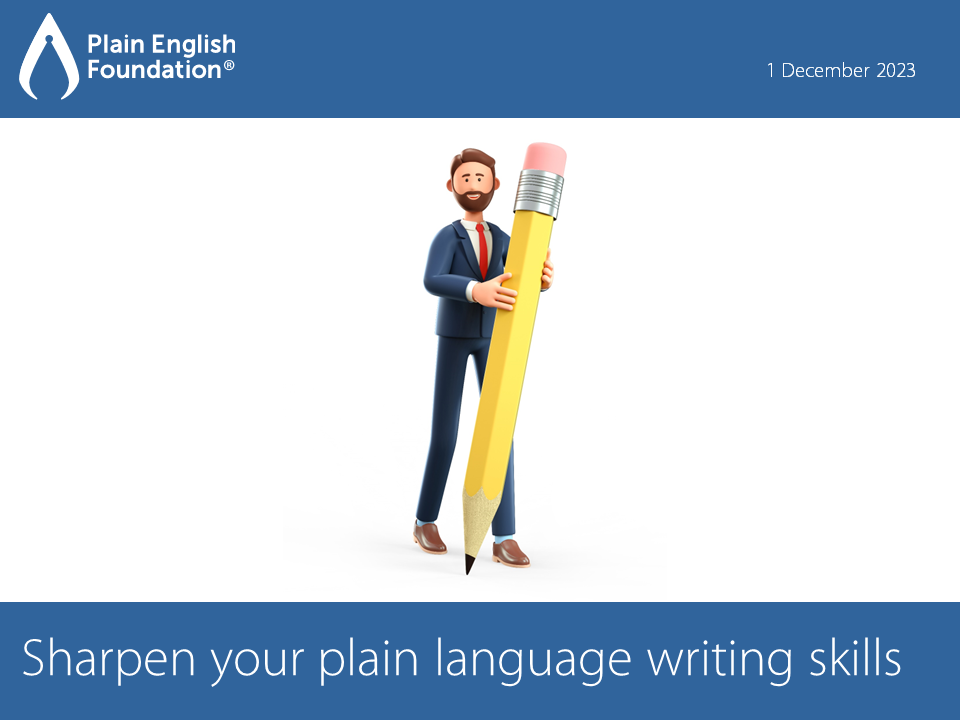 Sharpen your plain language writing skills